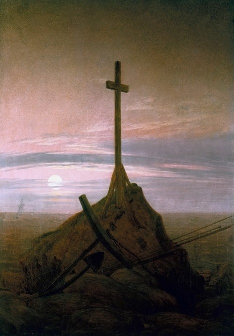 Caspar David Friedrich, Kreuz an der Ostsee, um 1815 © Stiftung Preußische Schlösser und Gärten Berlin-Brandenburg