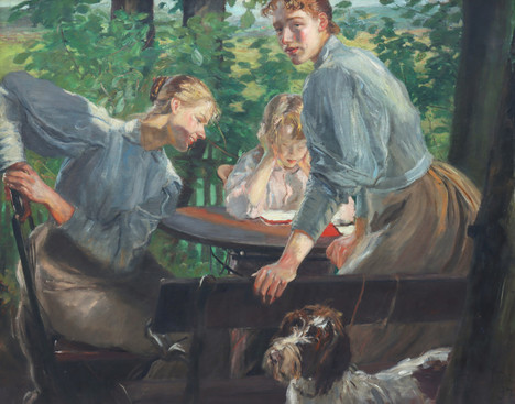 Fritz von Uhde, Die Töchter des Künstlers im Garten, 1897, Pommersches Landesmuseum