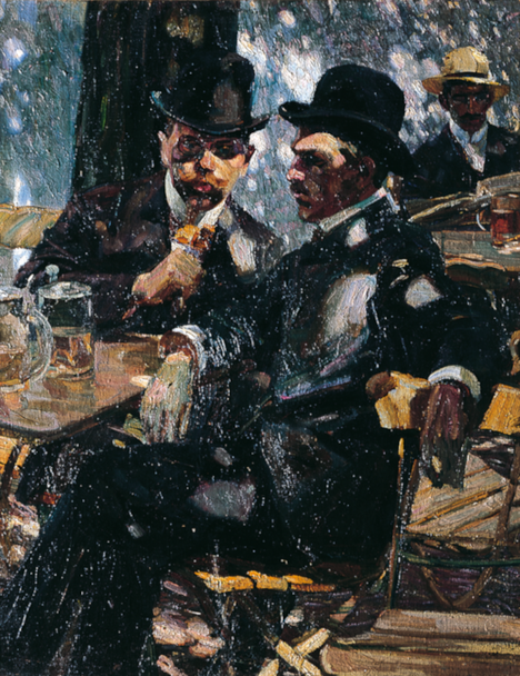 Albert Weisgerber, Im Biergarten, 1905, Pommersches Landesmuseum