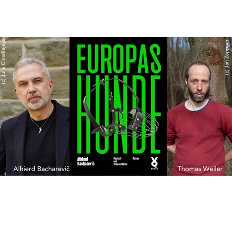 Greifswalder Literaturfrühling Europas Hunde Lesung mit Alhierd Bacharevič aus Belarus und Übersetzer Thomas Weiler